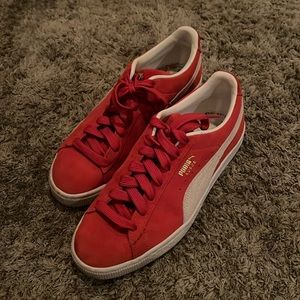 Red puma sneakers. Worn twice.